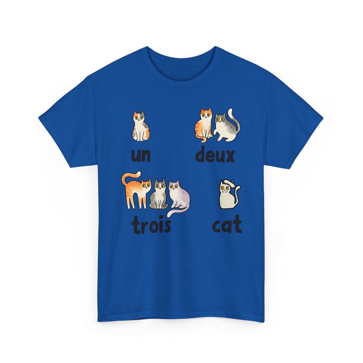 Un Deux Trois Cat T-Shirt — Cute French Cat Graphic Tee