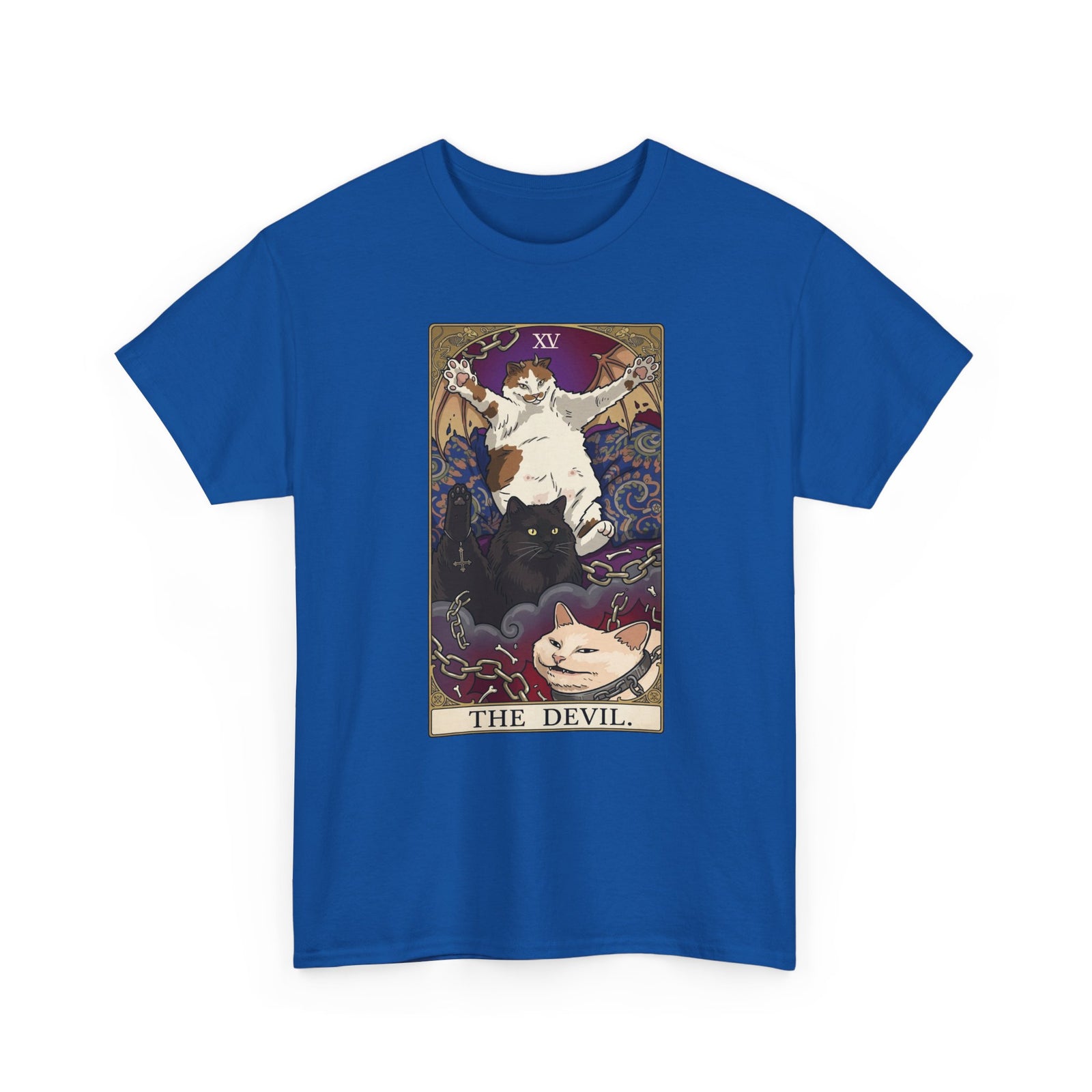 The Devil Cats Tarot T-Shirt — Mystical Cat Tarot Illustration