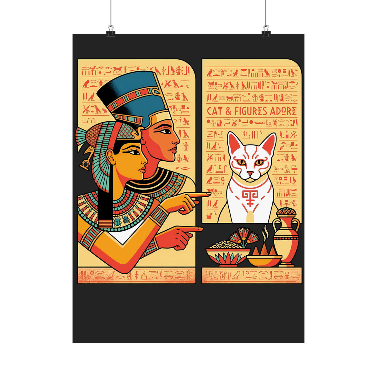 Egyptian Cat Meme Poster — Funny Ancient Egypt Cat Graphic Poster