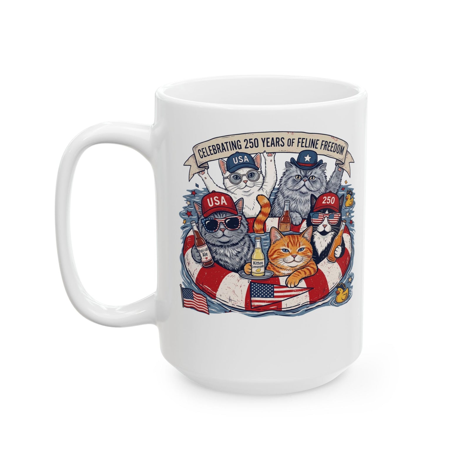 250 Years of Feline Freedom Ceramic Mug