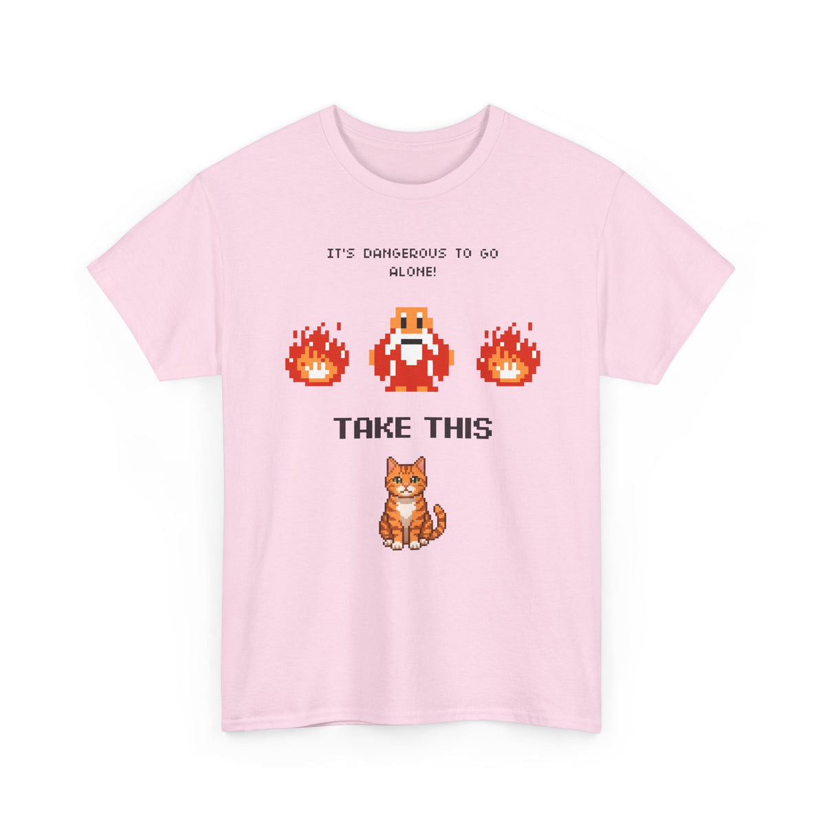 Retro Gamer Cat Shirt, It's Dangerous to Go Alone Take This Cat Tee