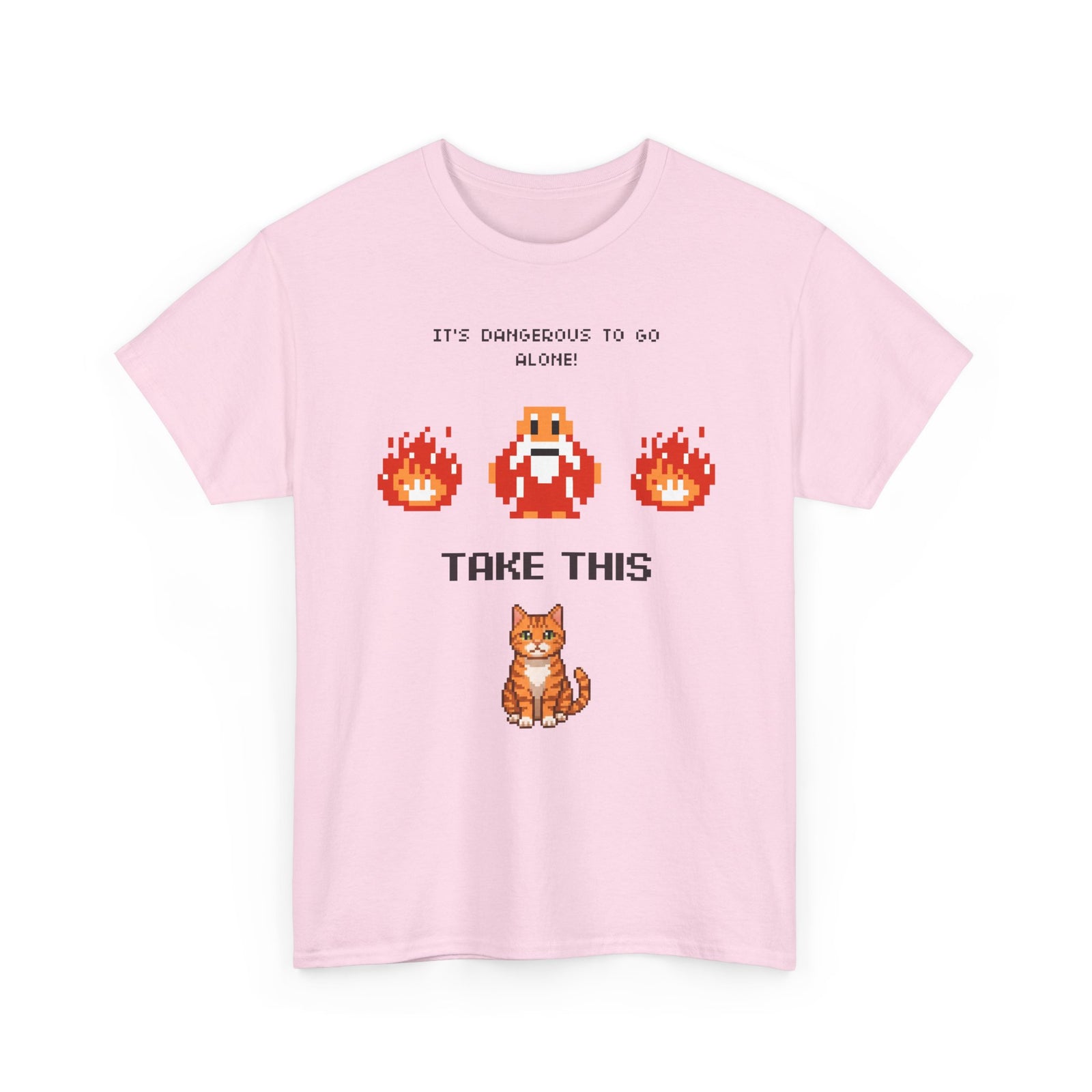 Retro Gamer Cat Shirt, It's Dangerous to Go Alone Take This Cat Tee