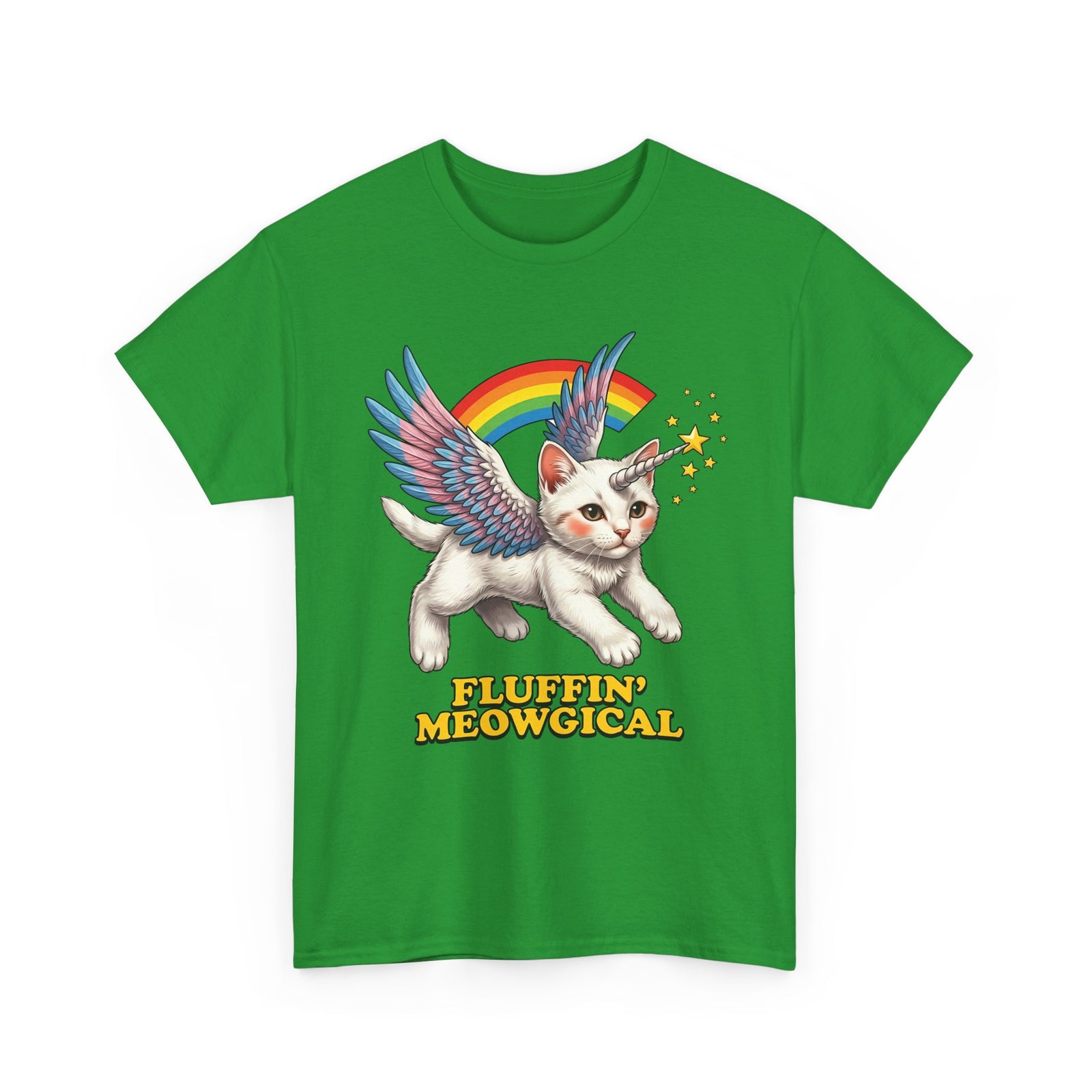 Fluffin' Meowgical Cat T-Shirt — Cute Unicorn Kitten Graphic