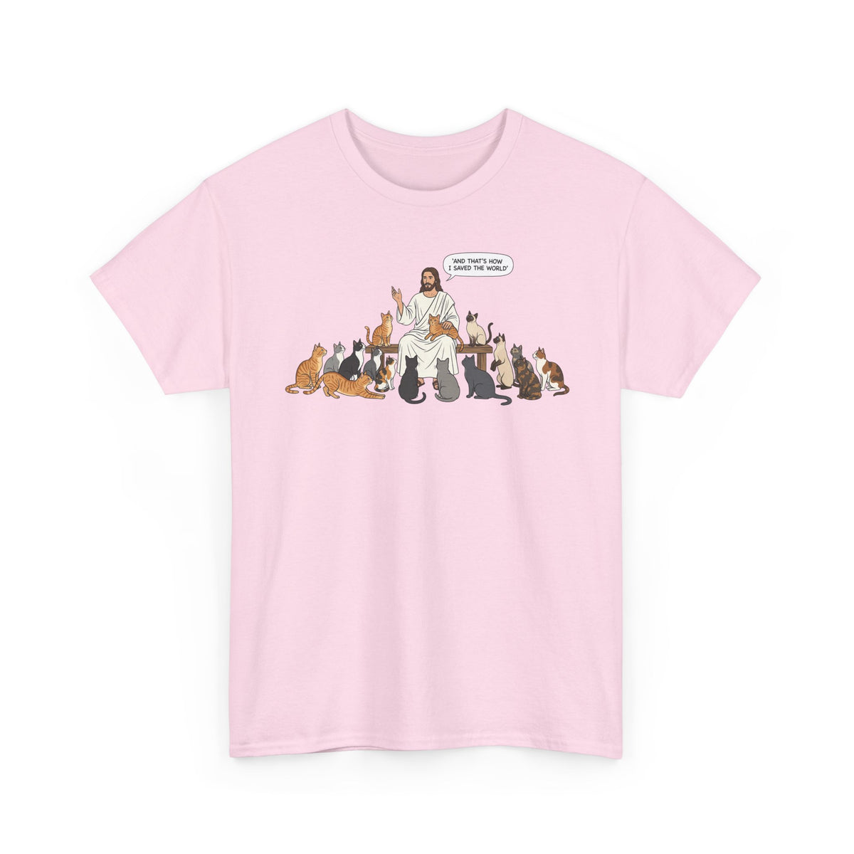 Cats & Jesus T-Shirt — Faith + Feline Graphic Tee