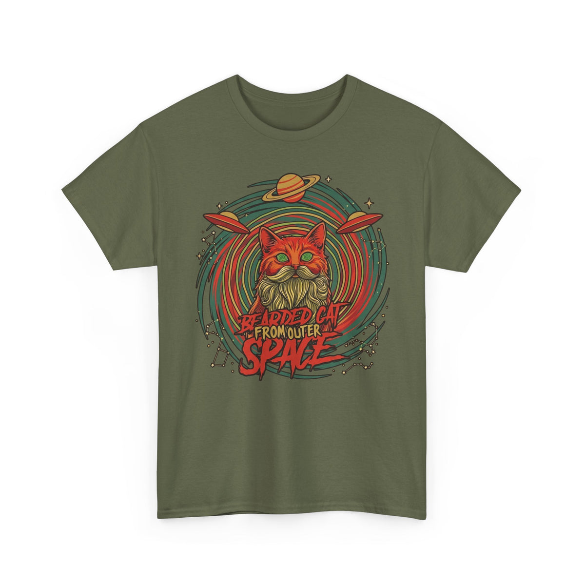 Bearded Cat from Outer Space T-Shirt