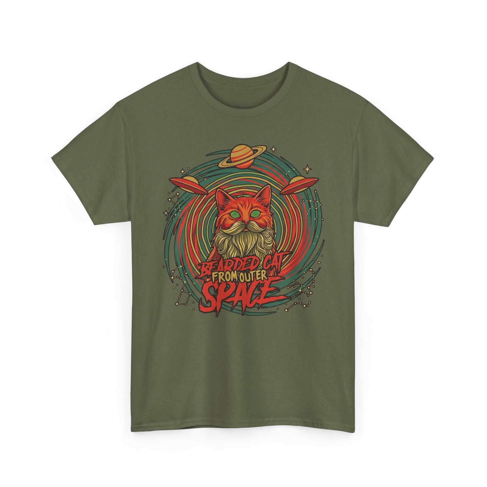 Bearded Cat from Outer Space T-Shirt