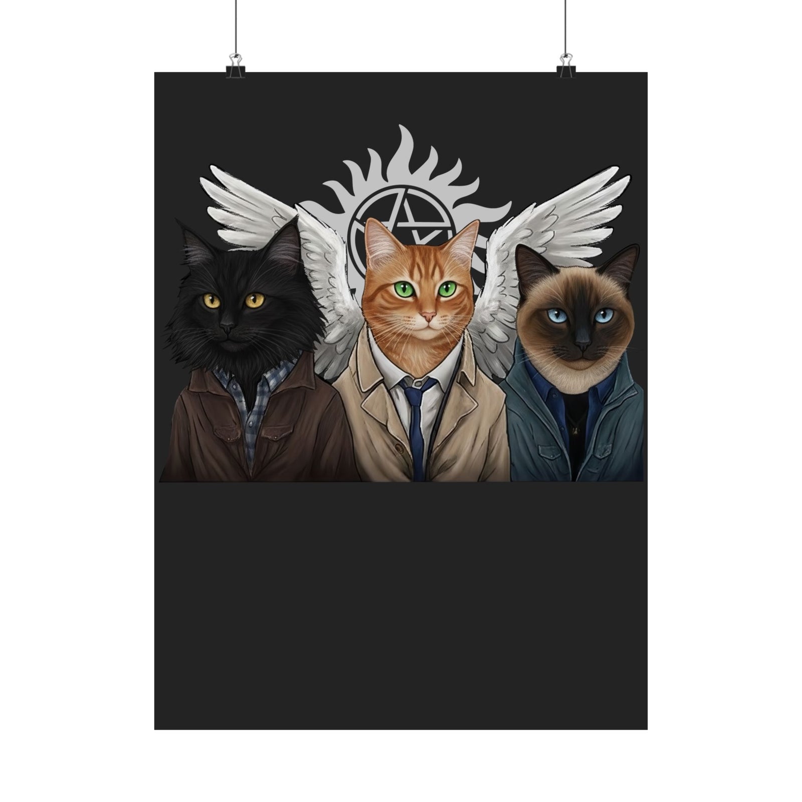 SuperCat Supernatural Cat Poster — Mystical Cat Graphic Poster