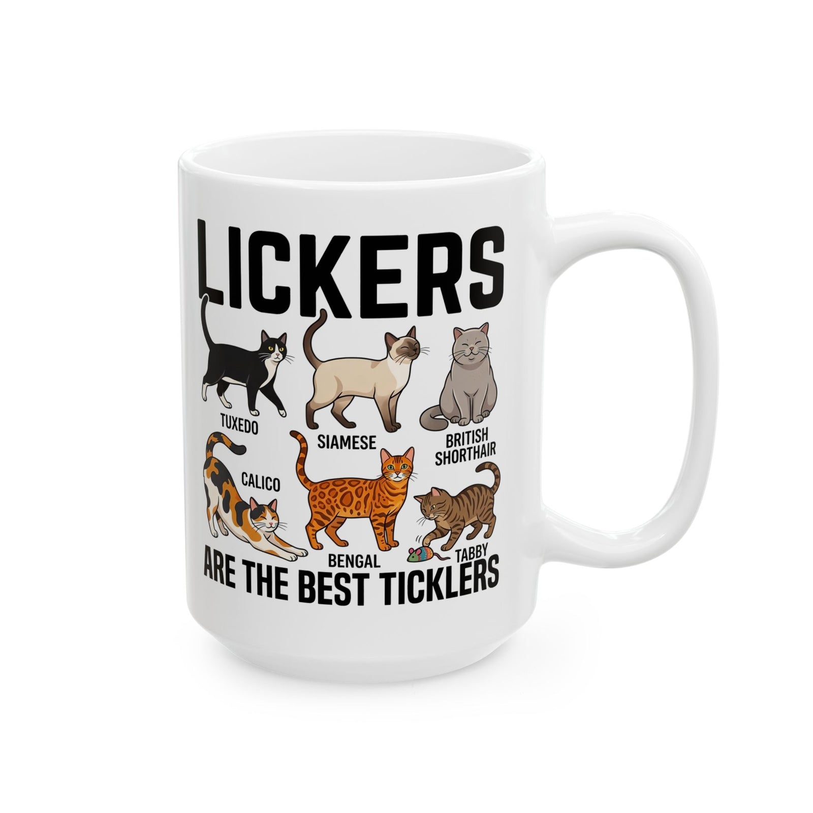 Cats Lickers Ceramic Mug Funny Cat Lover Mug