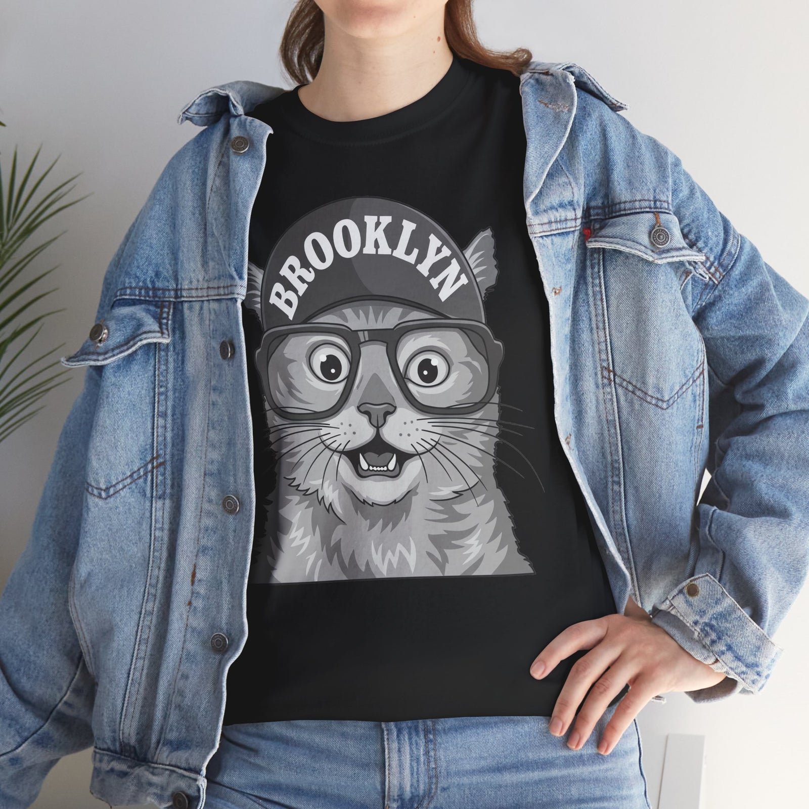 Brooklyn Cat Graphic Tee — Vintage Hipster Cat T-Shirt