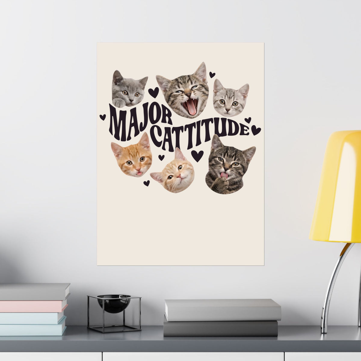 Major Cattitude Poster Funny Cat Attitude Poster