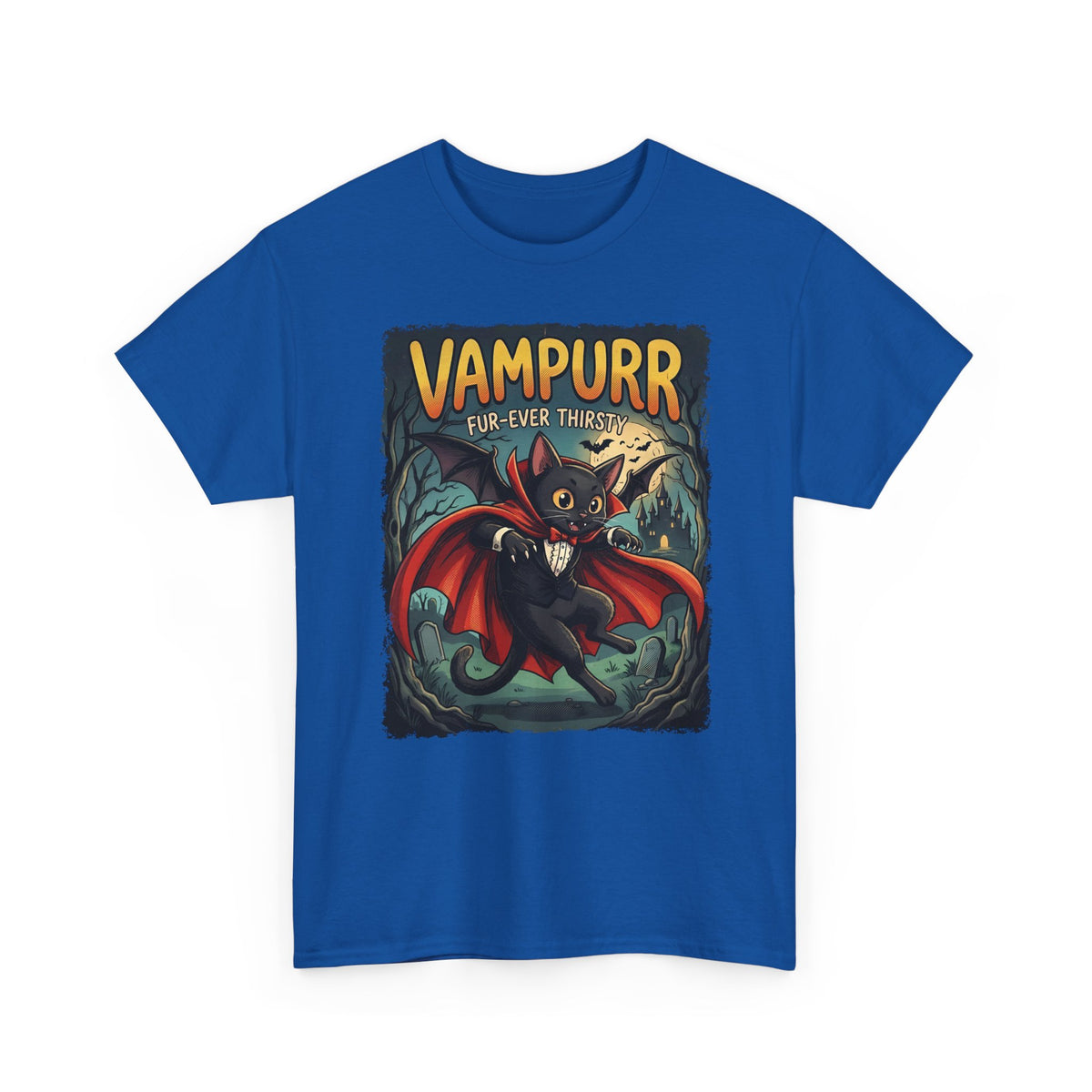 Vampurr 'Fur-ever Thirsty' Cat Vampire T-Shirt