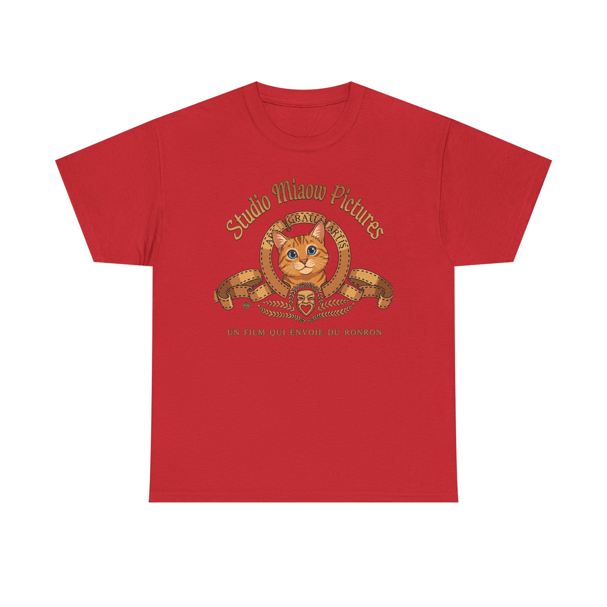 Retro Movie Lion Parody Cat T-Shirt — Studio Miaow Pictures