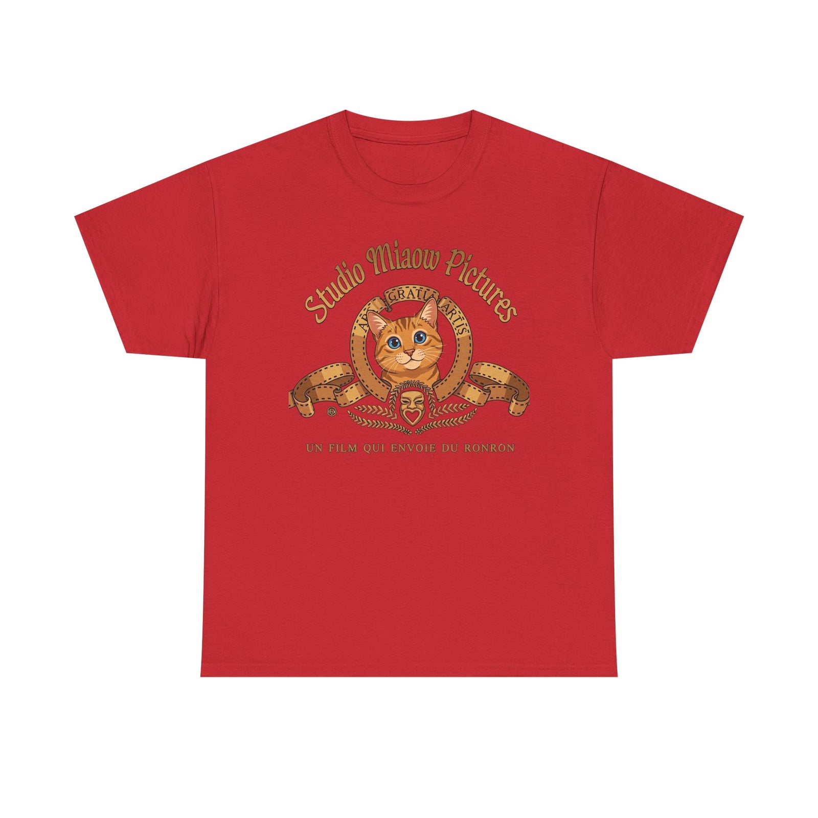 Retro Movie Lion Parody Cat T-Shirt — Studio Miaow Pictures