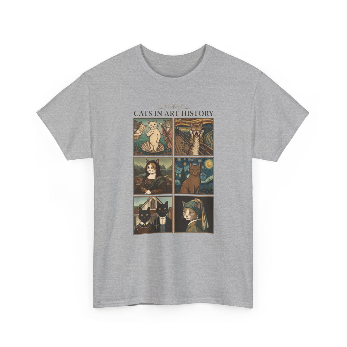 Cats in Art History T-Shirt — Vintage Art Cat Tee for Cat Lovers & Art Fans