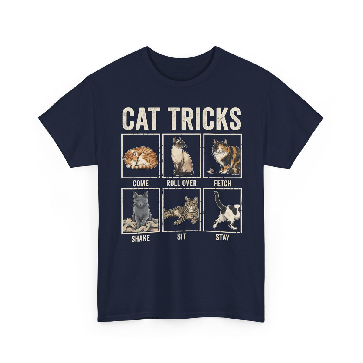Funny Cat Tricks T-Shirt — Cute Cat Humor Tee