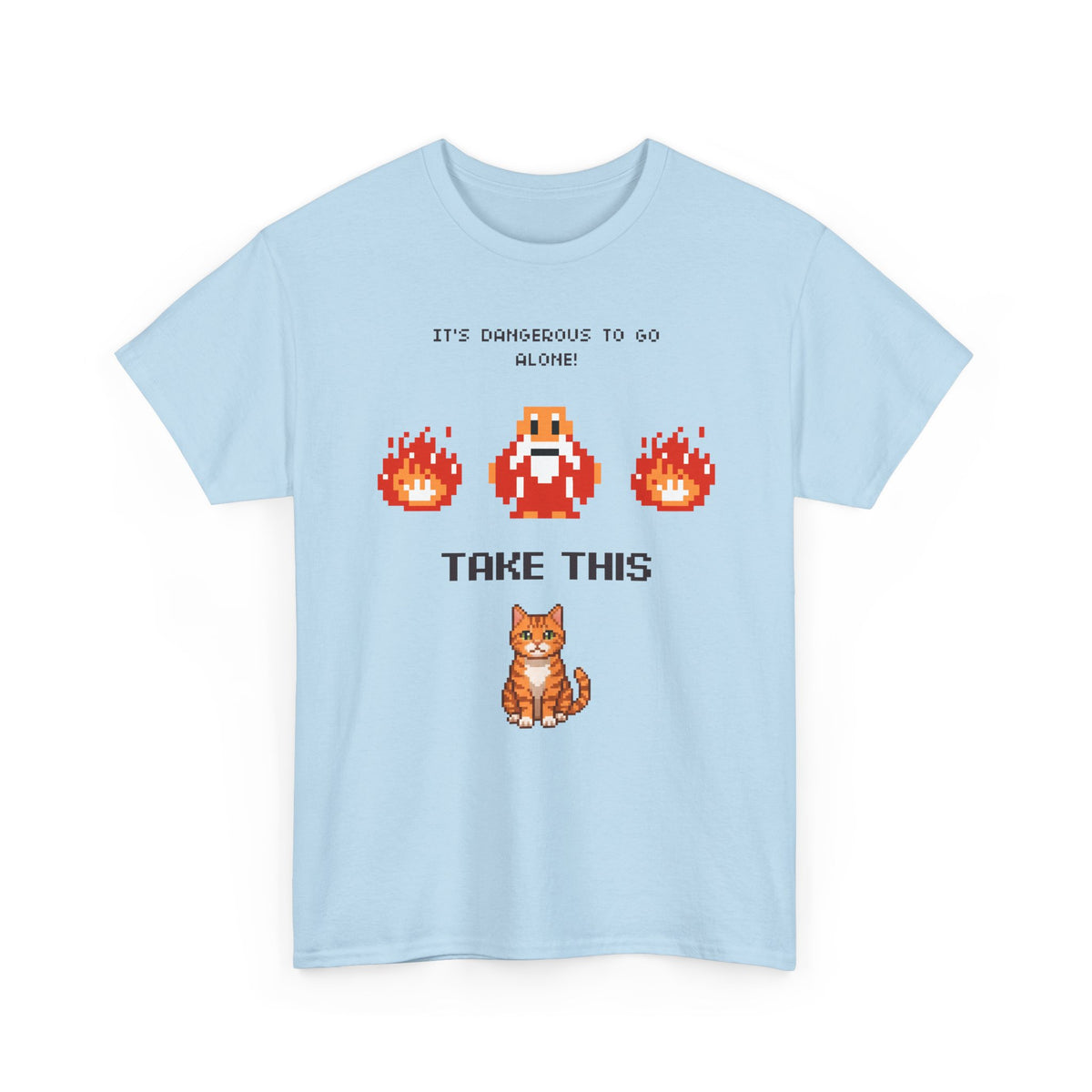 Retro Gamer Cat Shirt, It's Dangerous to Go Alone Take This Cat Tee