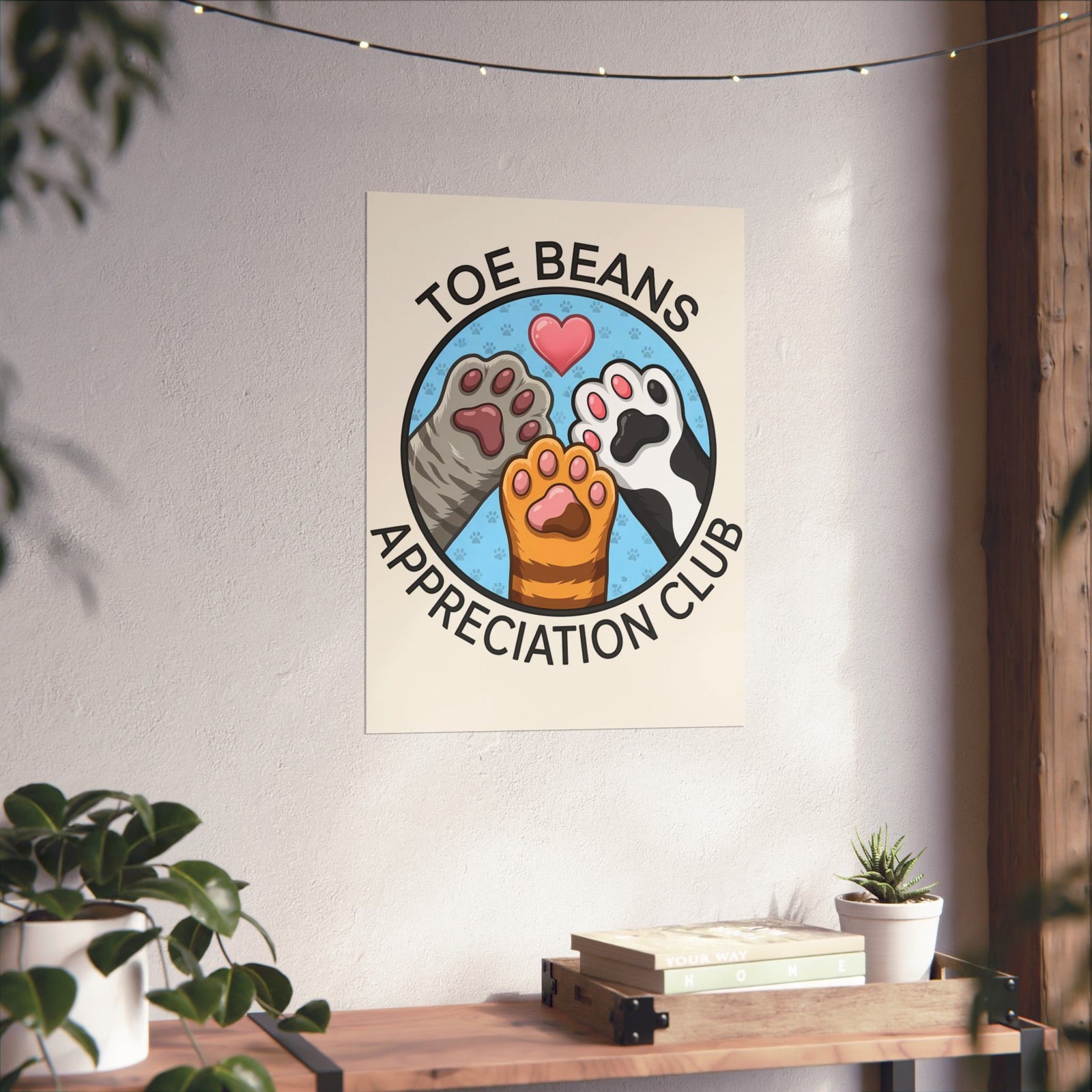 Toe Beans Appreciation Club Cat Lovers Poster