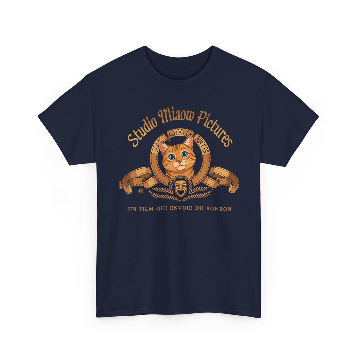 Retro Movie Lion Parody Cat T-Shirt — Studio Miaow Pictures