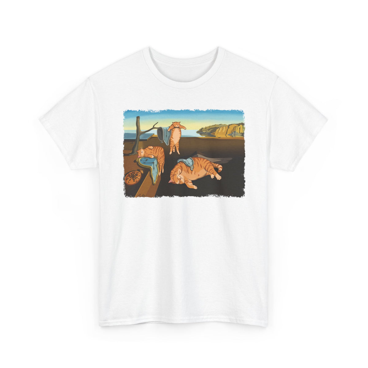 The Purrsistence of Memory T-Shirt — Surreal Cat Art Tee