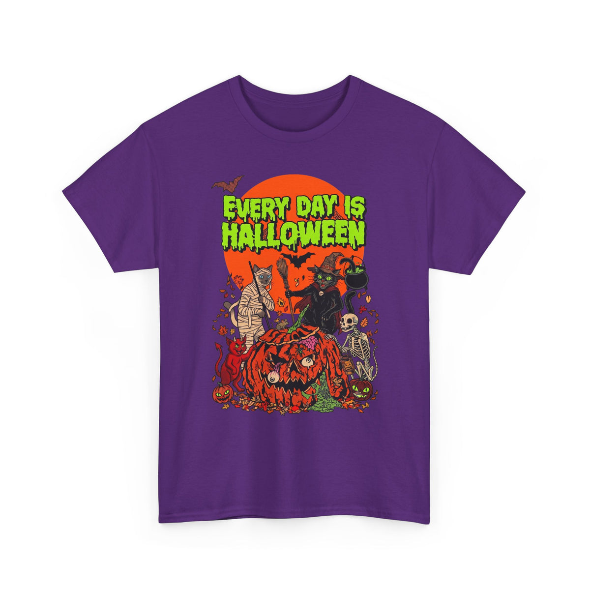 Every Day Is Halloween Cats T-Shirt — Spooky Monster Felines Tee