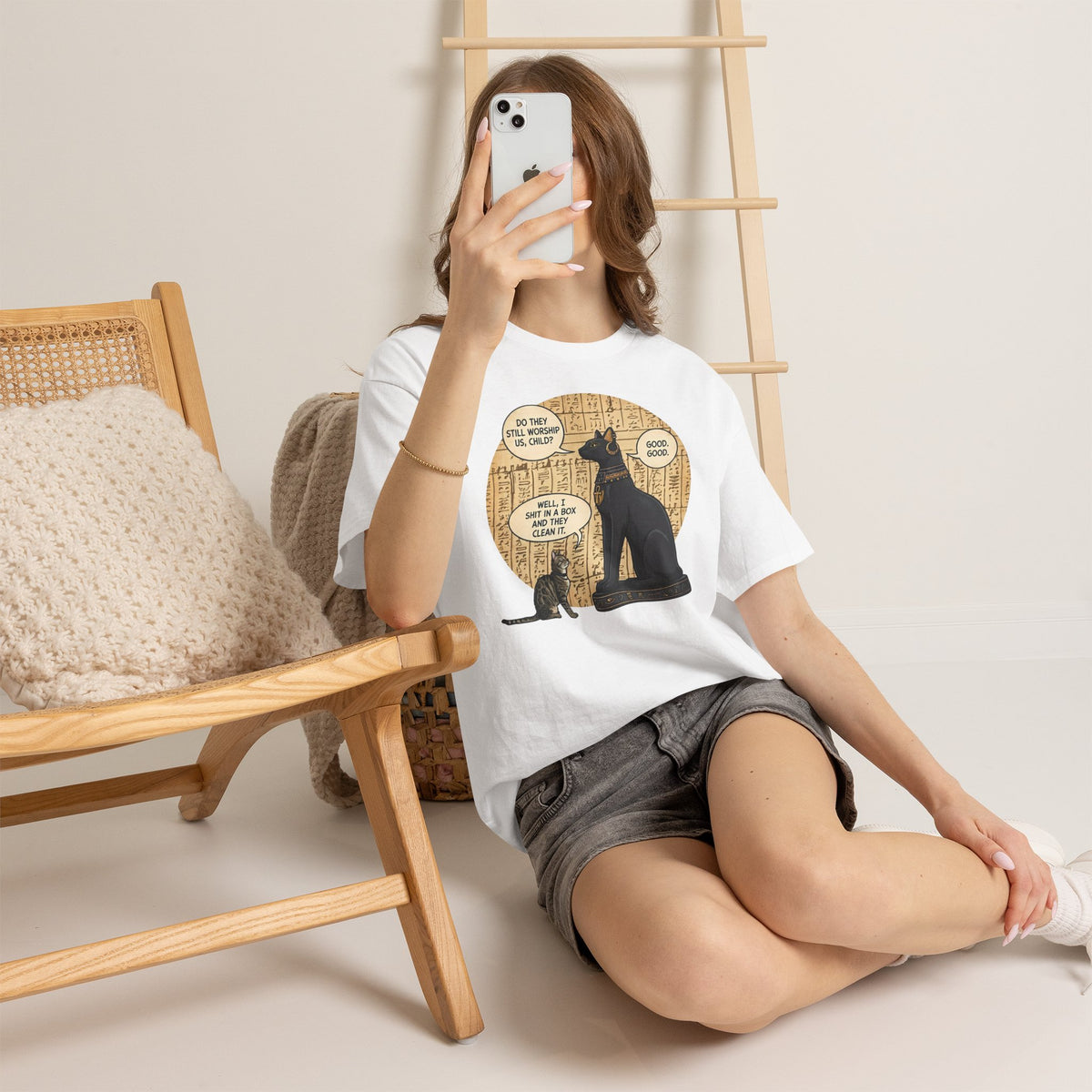 Do People Still Worship Cats? Funny T-Shirt — Novelty Cat Lover Tee