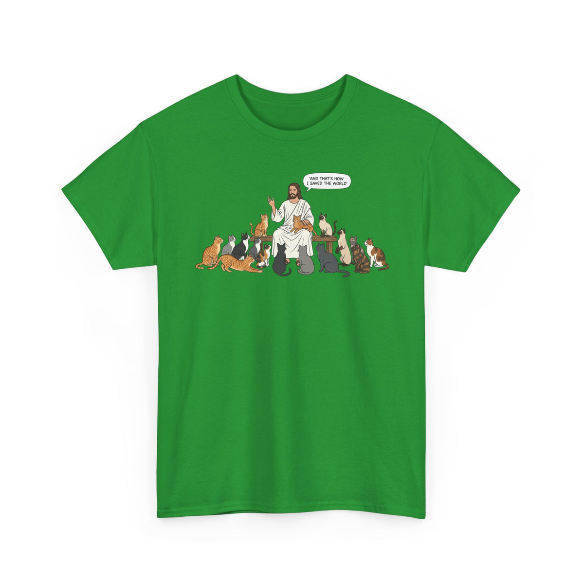 Cats & Jesus T-Shirt — Faith + Feline Graphic Tee