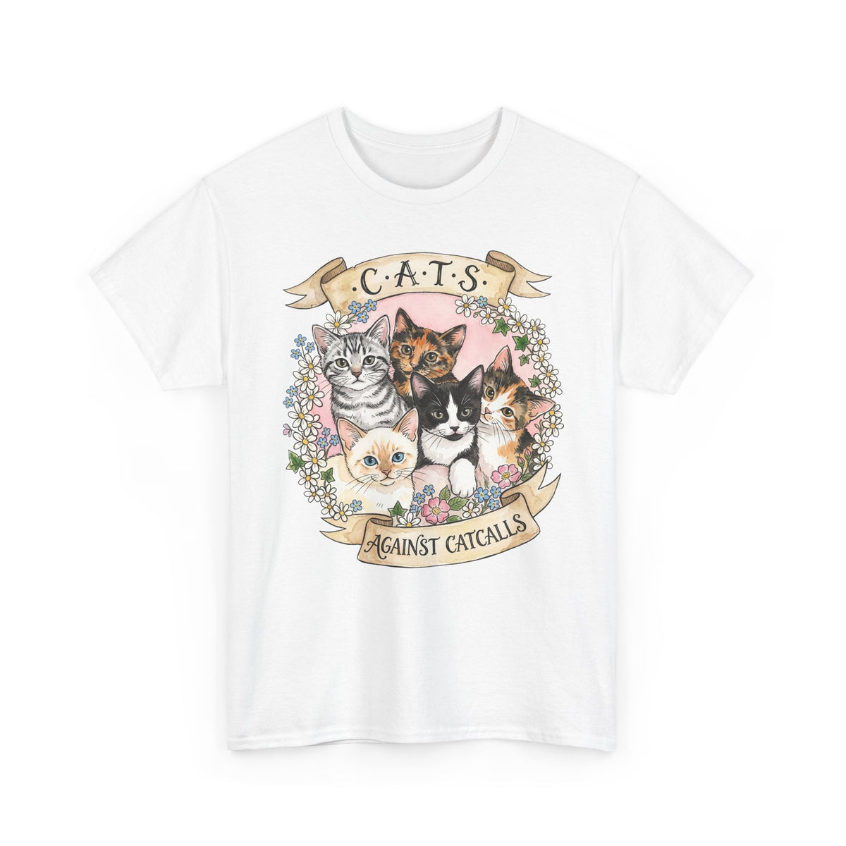 Cat Against Catcalls T-Shirt — Feminist Anti-Harassment Tee