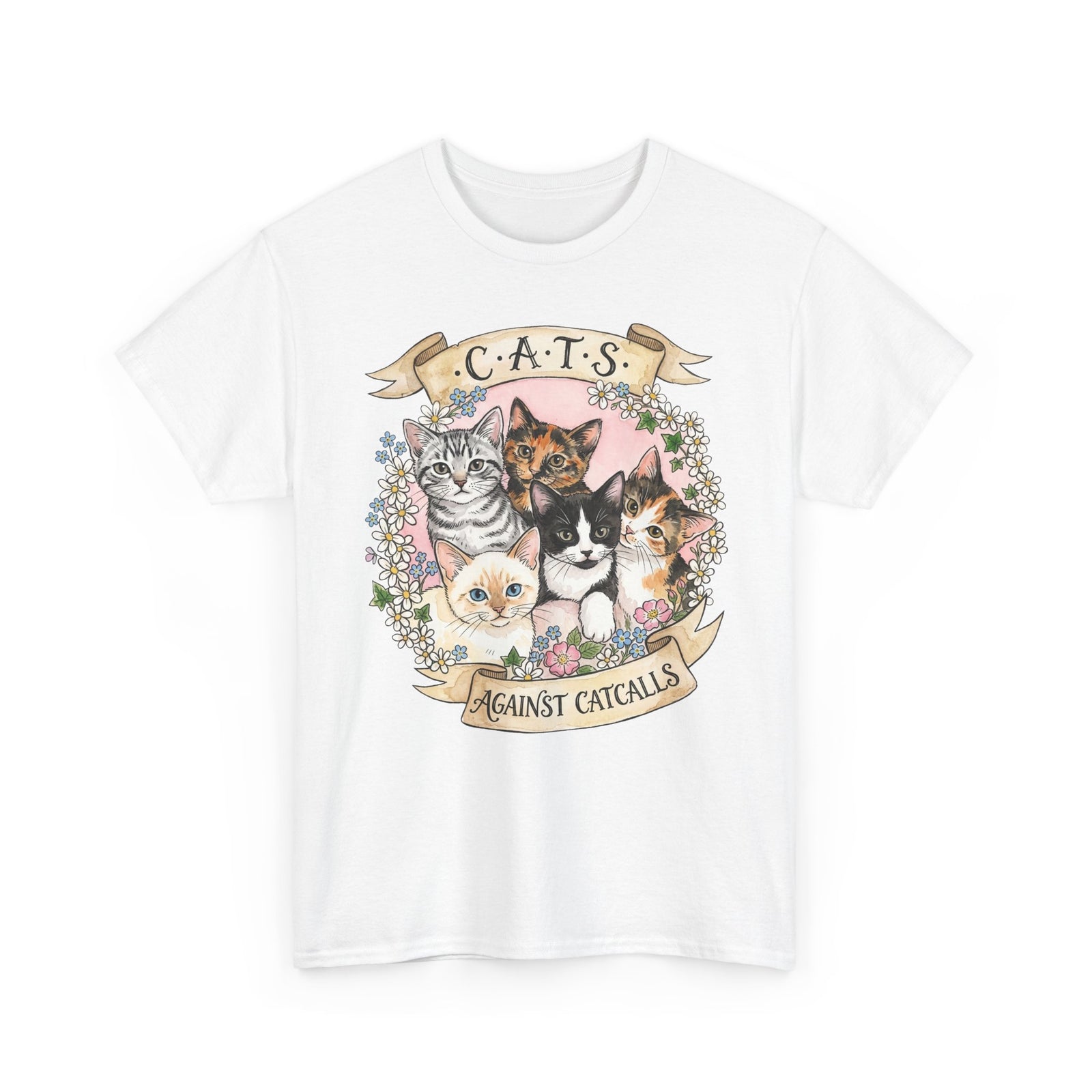 Cat Against Catcalls T-Shirt — Feminist Anti-Harassment Tee