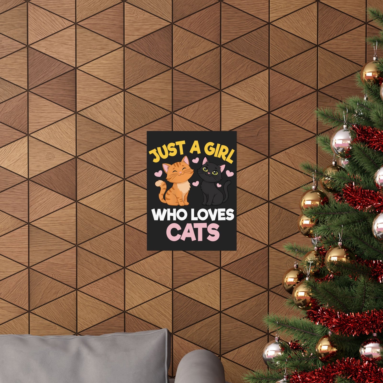 Just a Girl Who Loves Cats Poster — Cute Cat Lover Poster