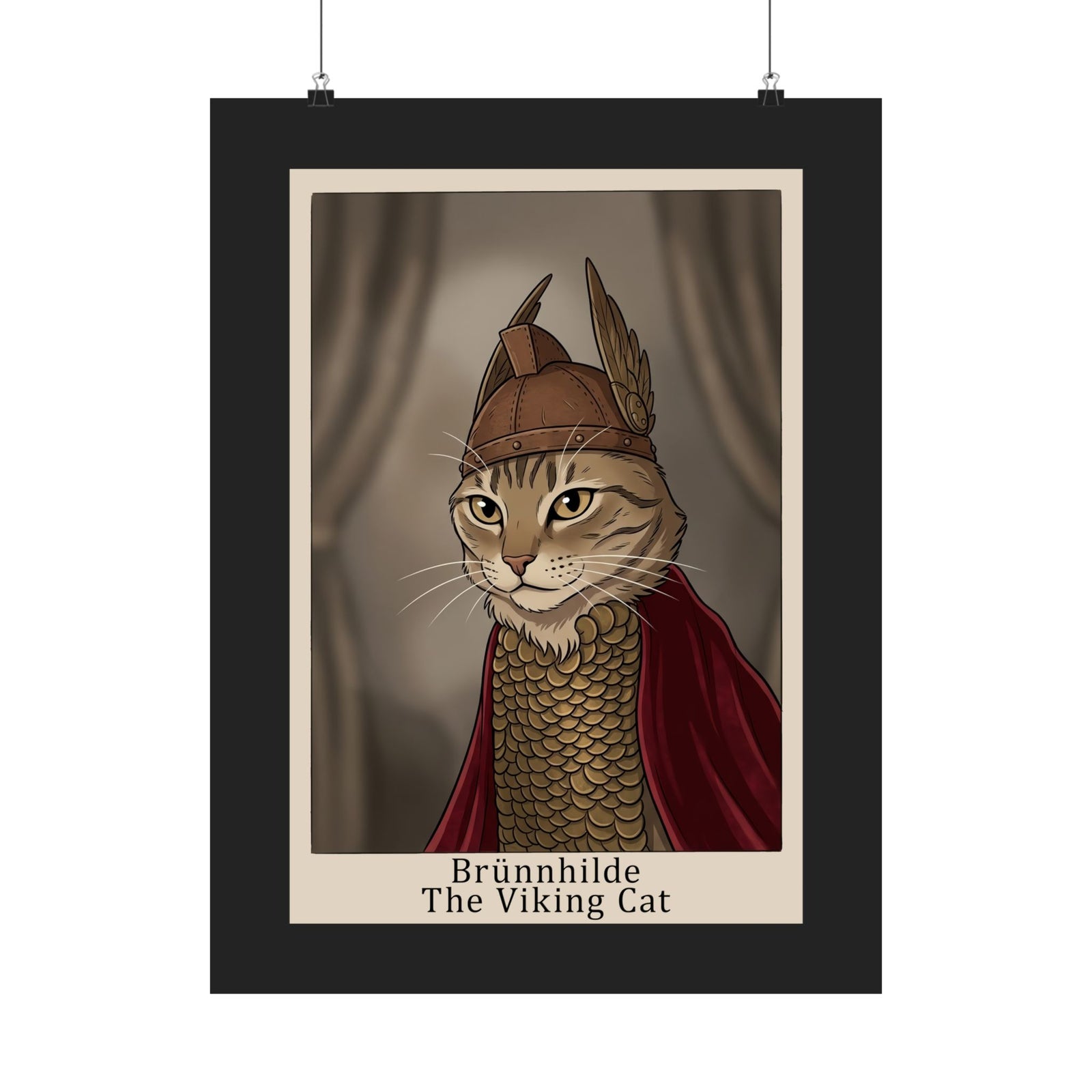 Brünnhilde The Viking Cat Poster