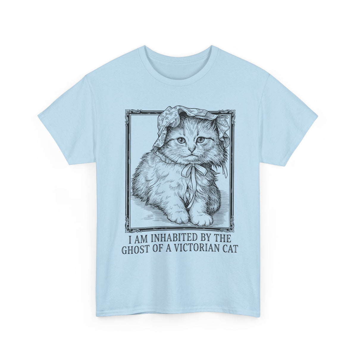 Victorian Cat Tee — “I Am Inhabited by the Ghost of a Victorian Cat” Graphic Shirt