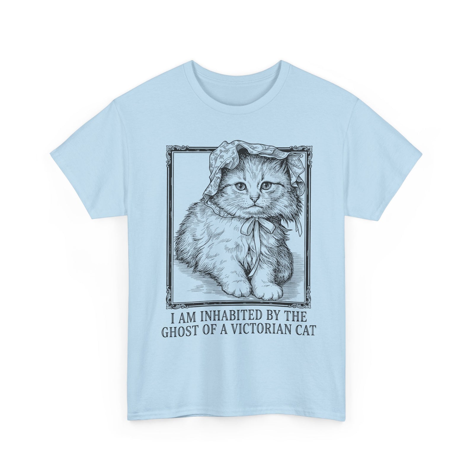 Victorian Cat Tee — “I Am Inhabited by the Ghost of a Victorian Cat” Graphic Shirt