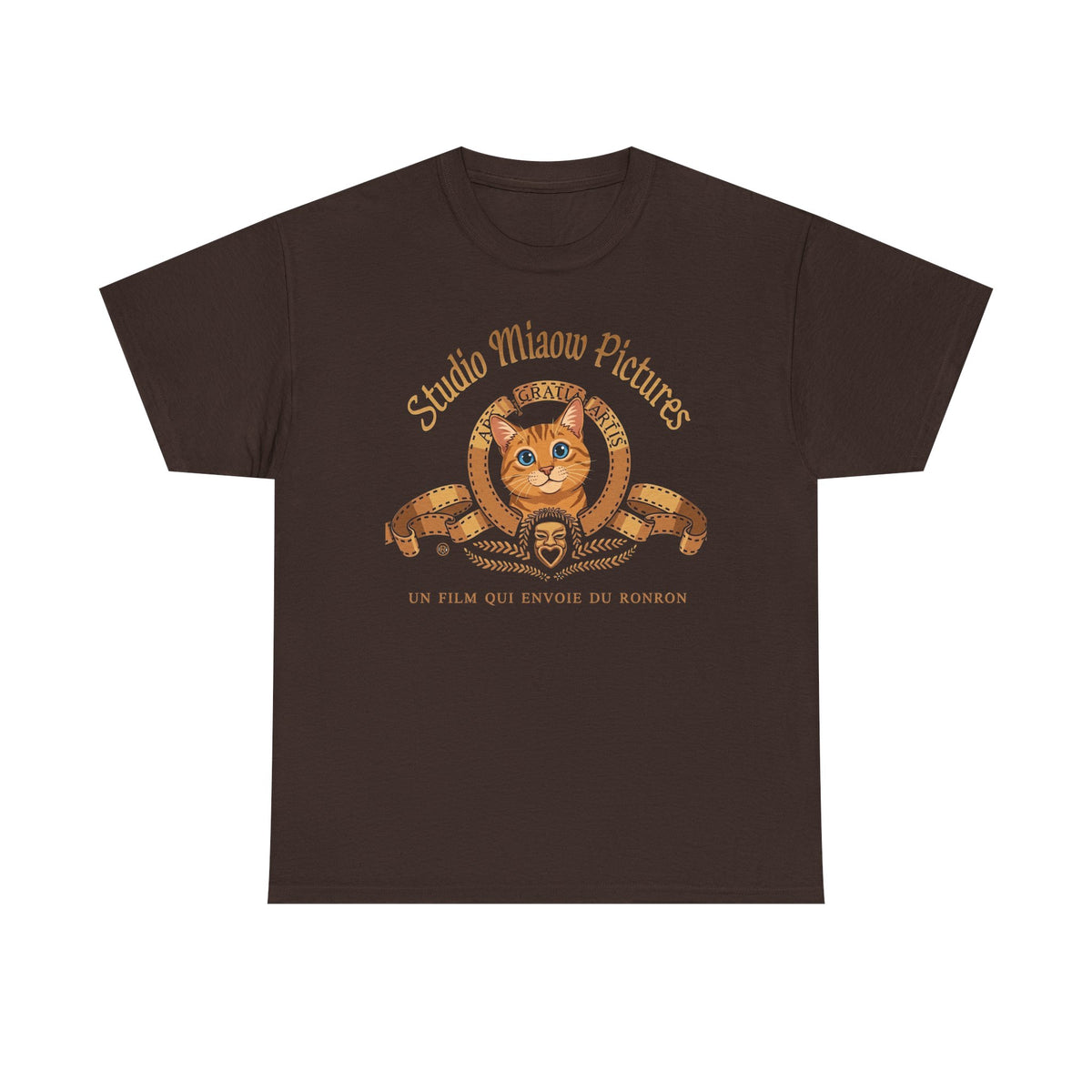 Retro Movie Lion Parody Cat T-Shirt — Studio Miaow Pictures