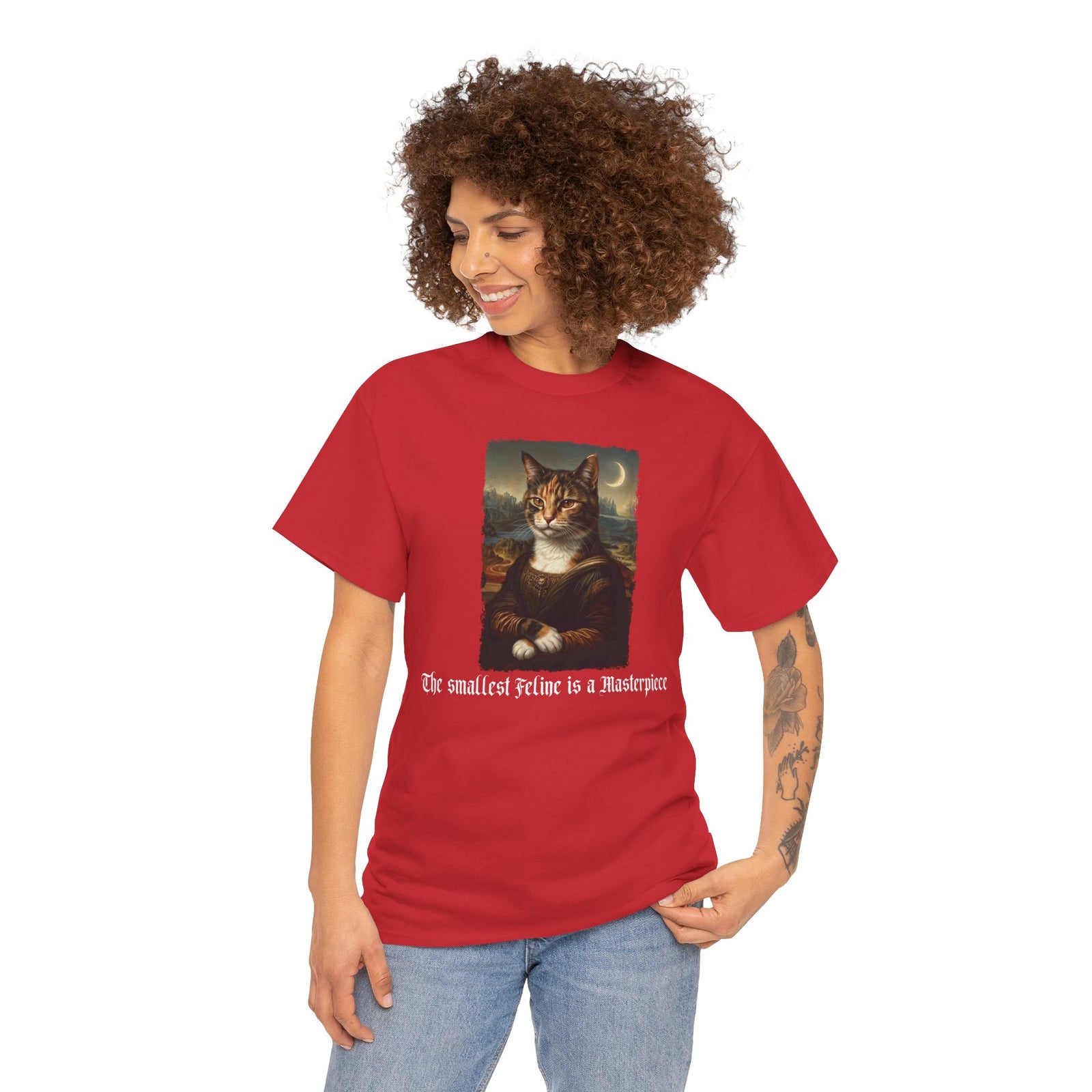 Funny Cat T-Shirt — "The Smallest Feline Is a Masterpiece"