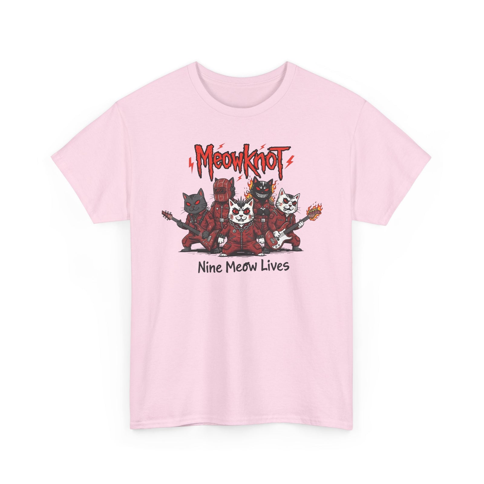Meowknot Cat Band T-Shirt — Cute Musical Cat Graphic Tee