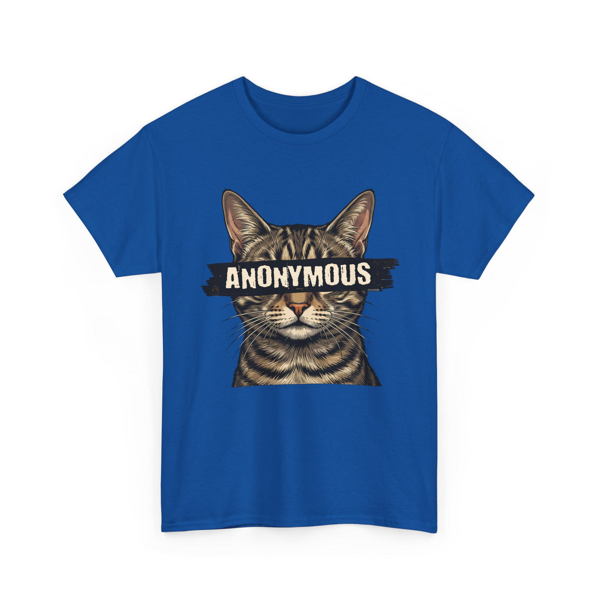 "Anonymous" Censored Cat T-Shirt, Edgy Feline Graphic Tee