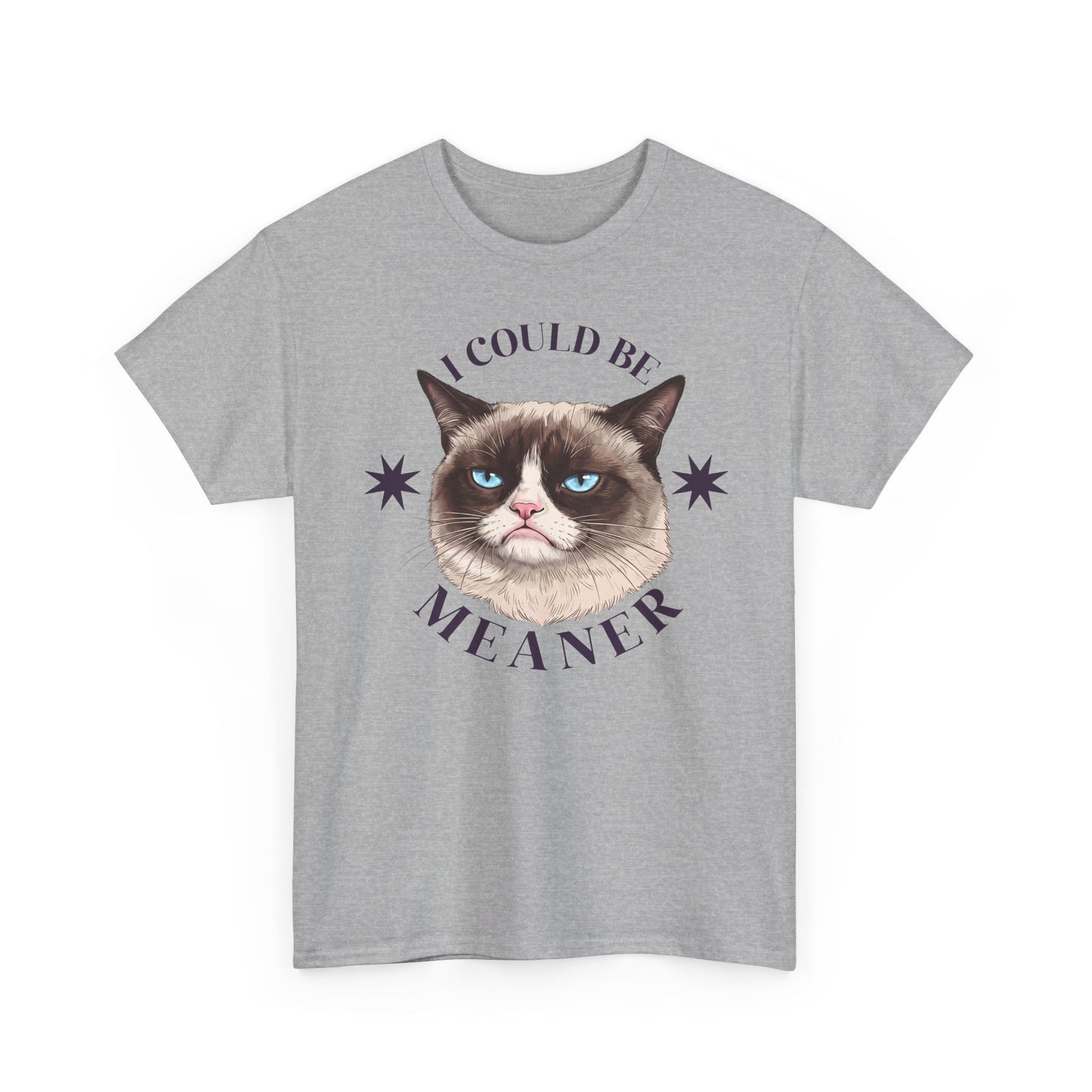 I Could Be Meaner T-Shirt — Funny Grumpy Cat Graphic Tee