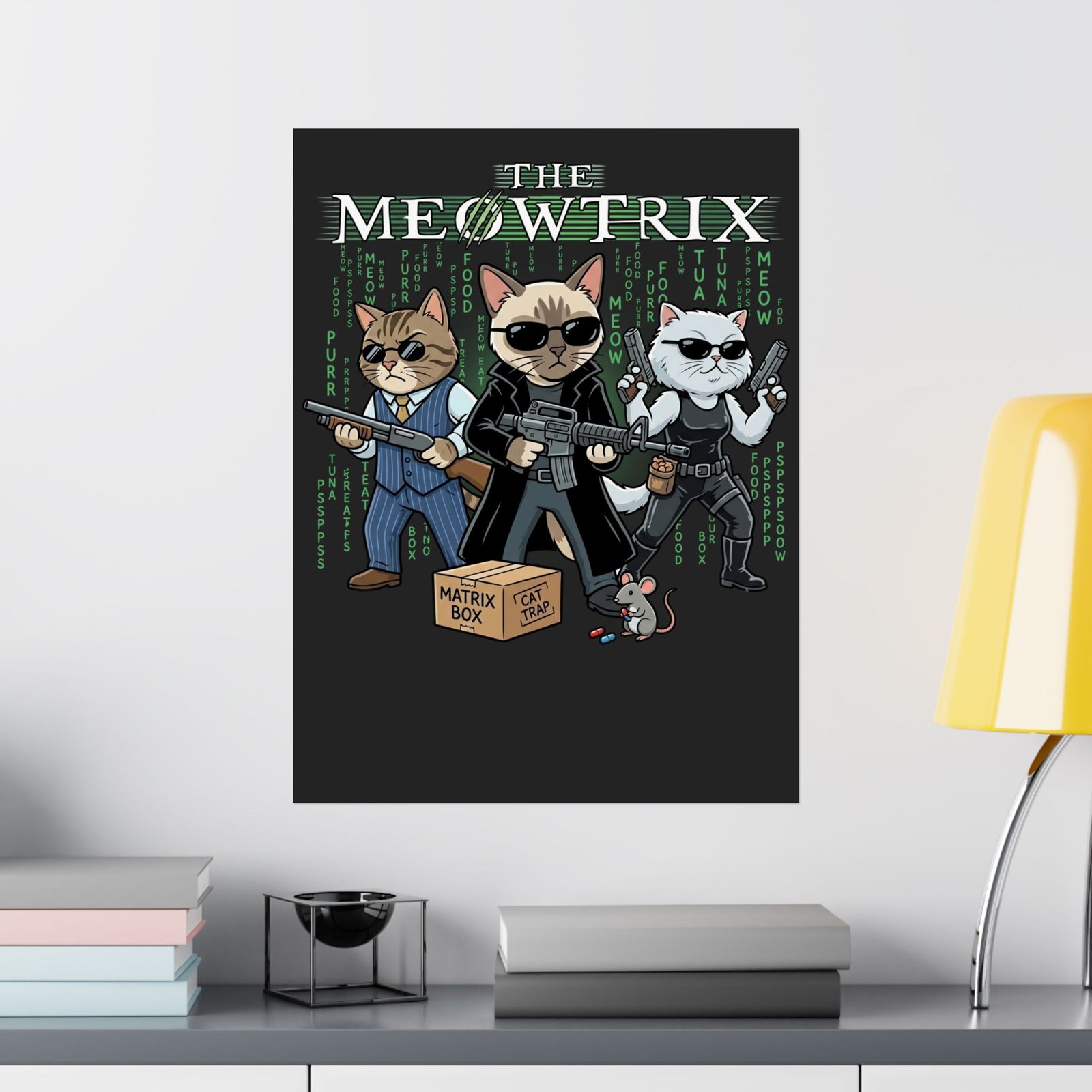 The Meowtrix Cat Movie Parody Poster
