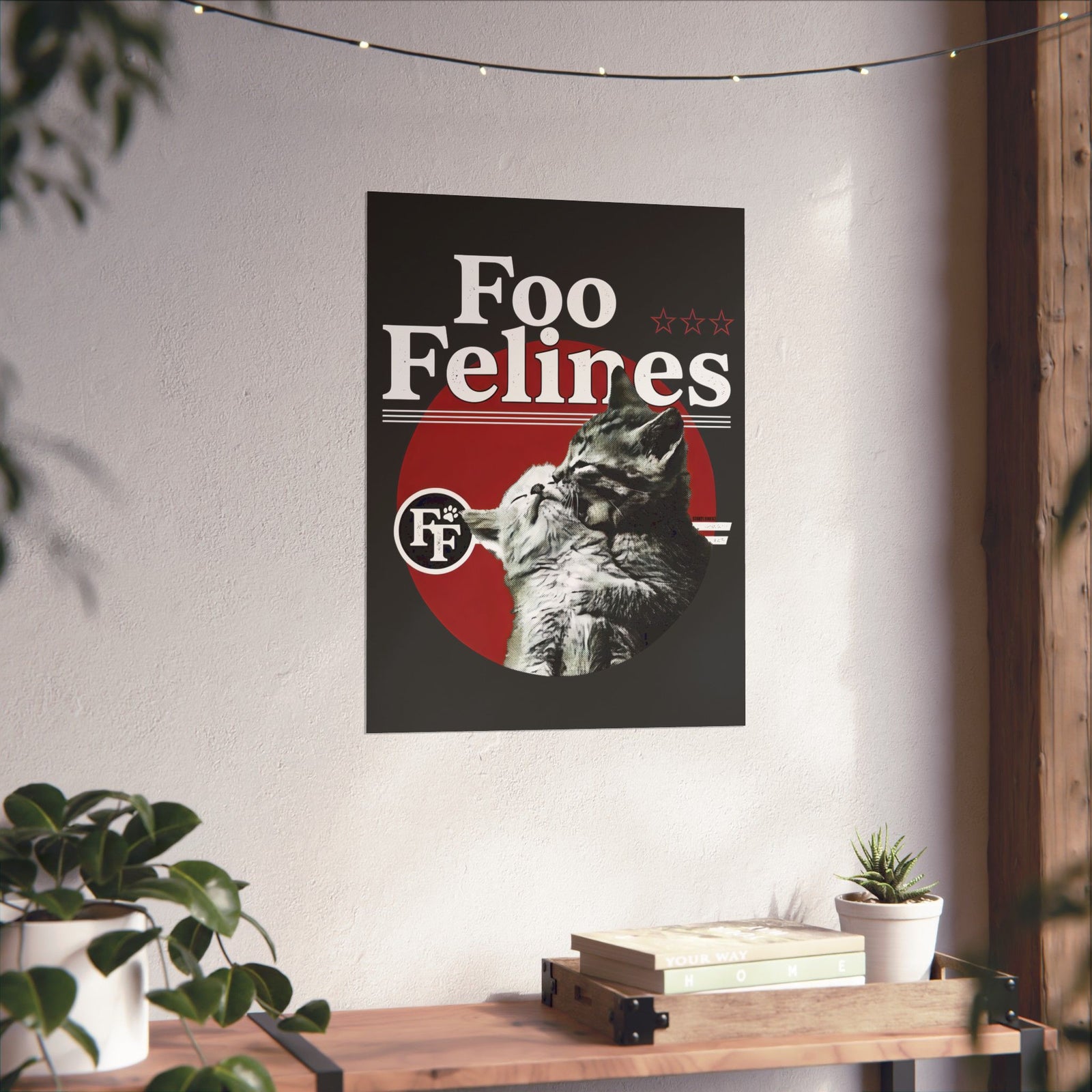 Foo Felines Poster — Cute Cat Graphic Poster