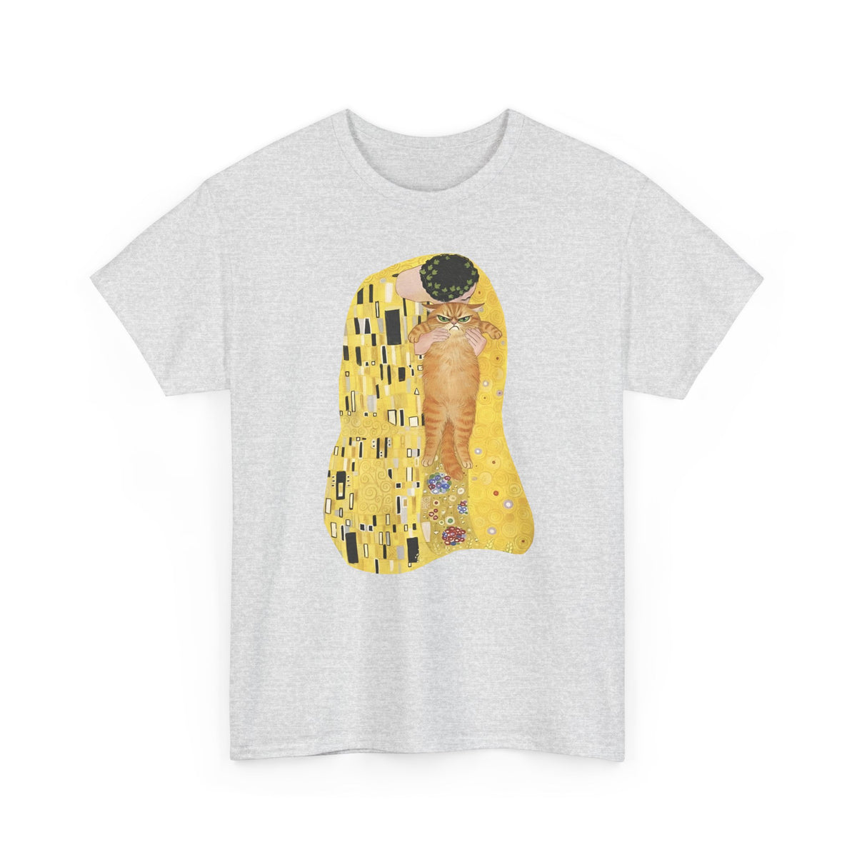 Cat & The Kiss T-Shirt — Romantic Cat Illustration Tee
