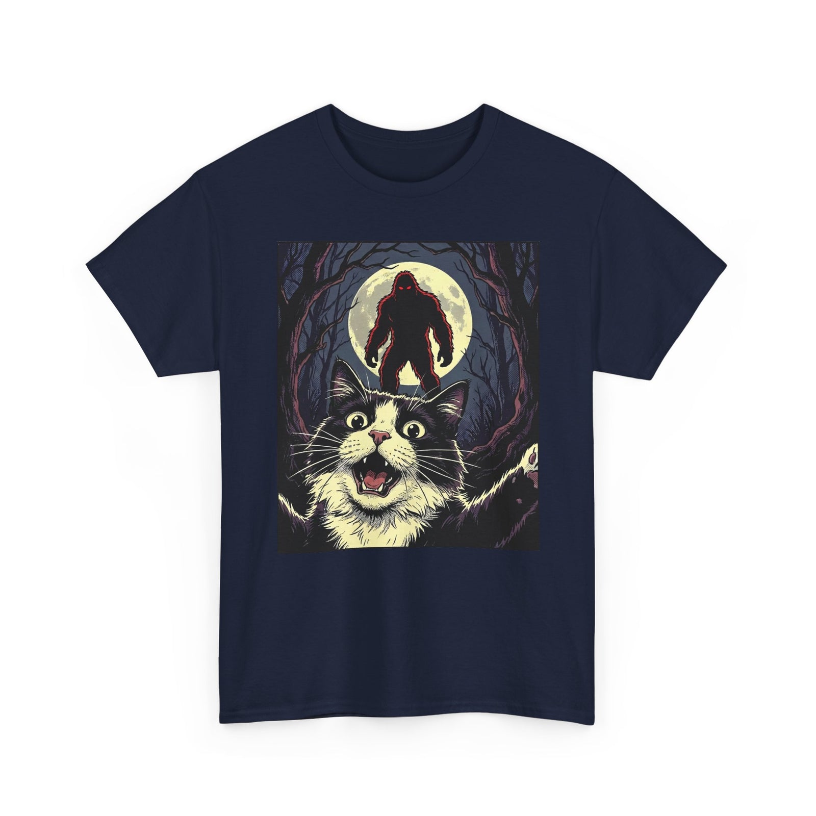 Cat Selfie with Bigfoot T-Shirt