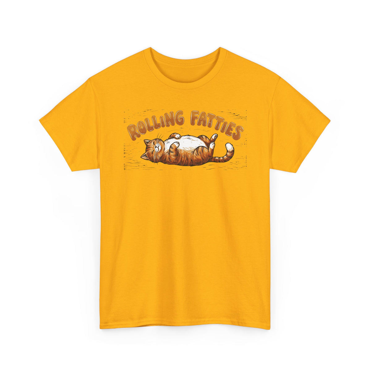 Rolling Fatties Cat T-Shirt — Cute Cartoon Cat Graphic Tee