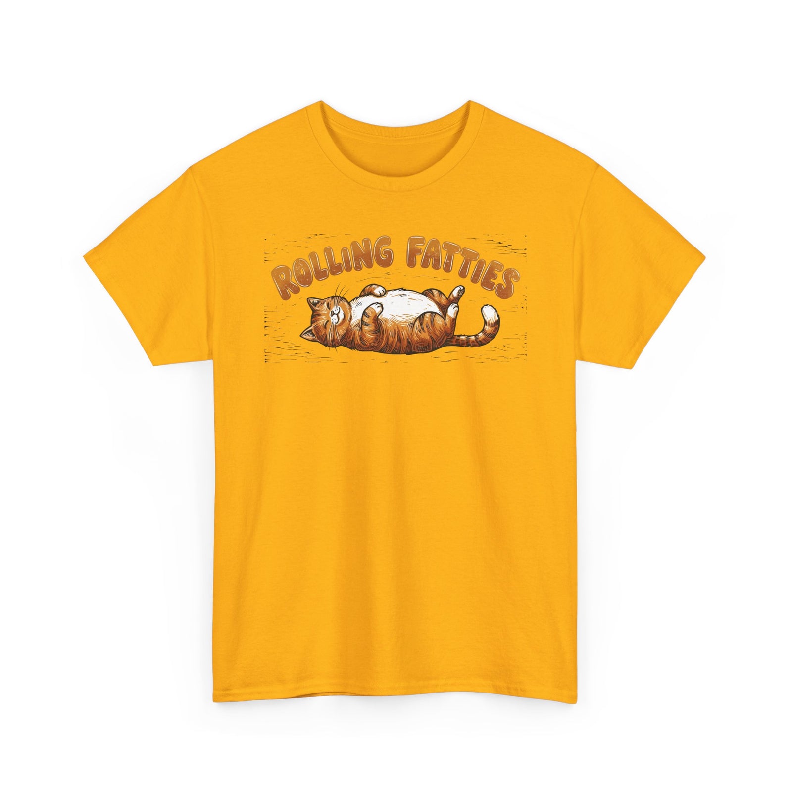 Rolling Fatties Cat T-Shirt — Cute Cartoon Cat Graphic Tee