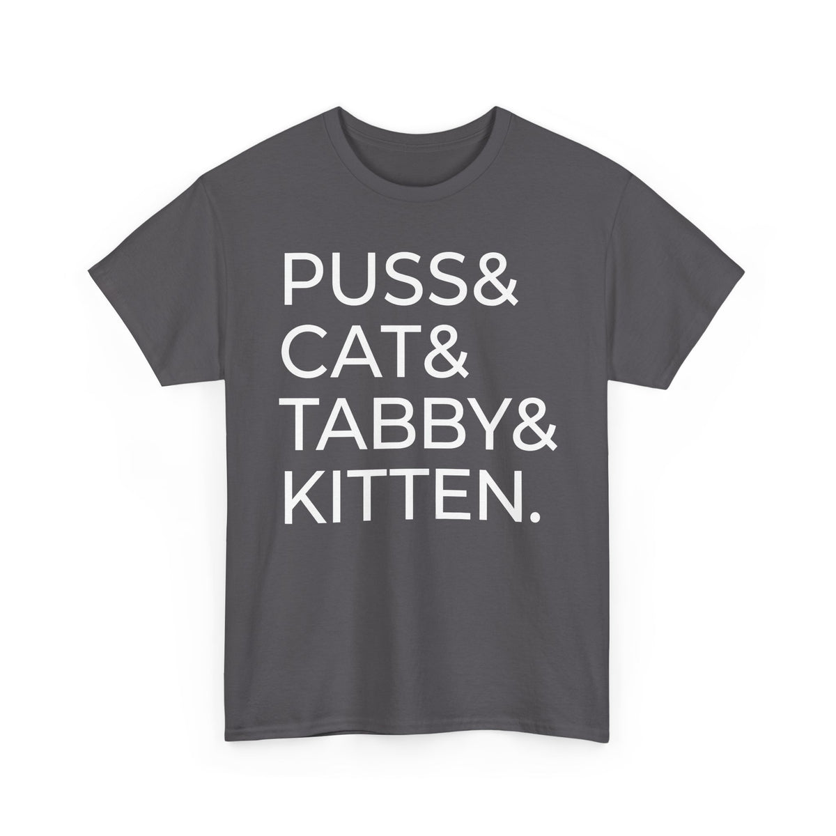 Puss and Kitten Cat Tee — Cute Tabby Cat Graphic T-Shirt
