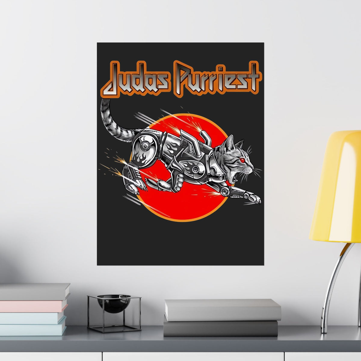 Judas Purriest Cat Graphic Poster