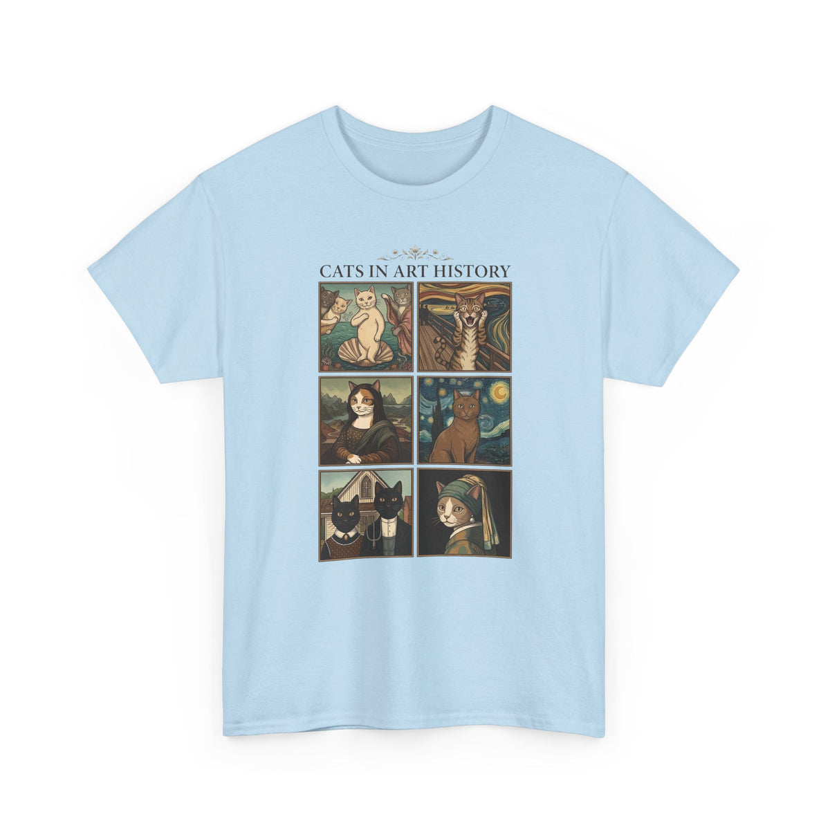 Cats in Art History T-Shirt — Vintage Art Cat Tee for Cat Lovers & Art Fans