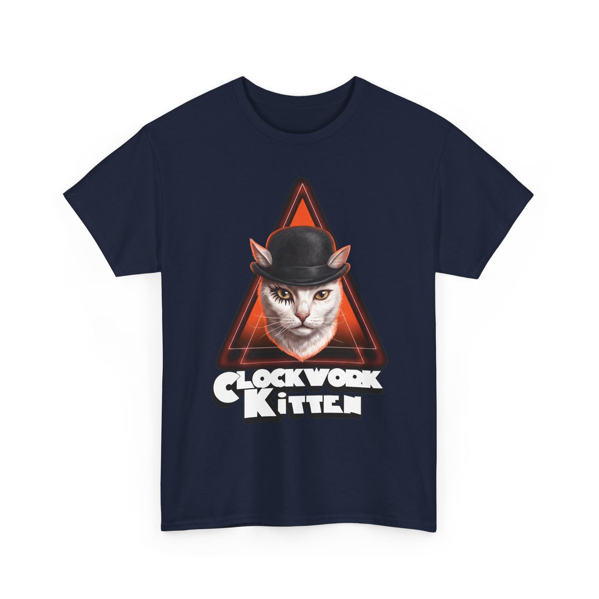 Clockwork Kitten T-Shirt — Funny Clockwork Orange Cat Parody Tee