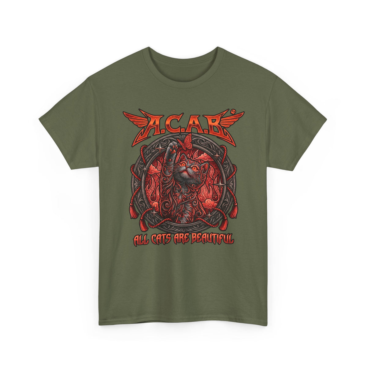 ACAB All Cats Are Beautiful T-Shirt — Heavy Metal Punk Feline Graphic Tee