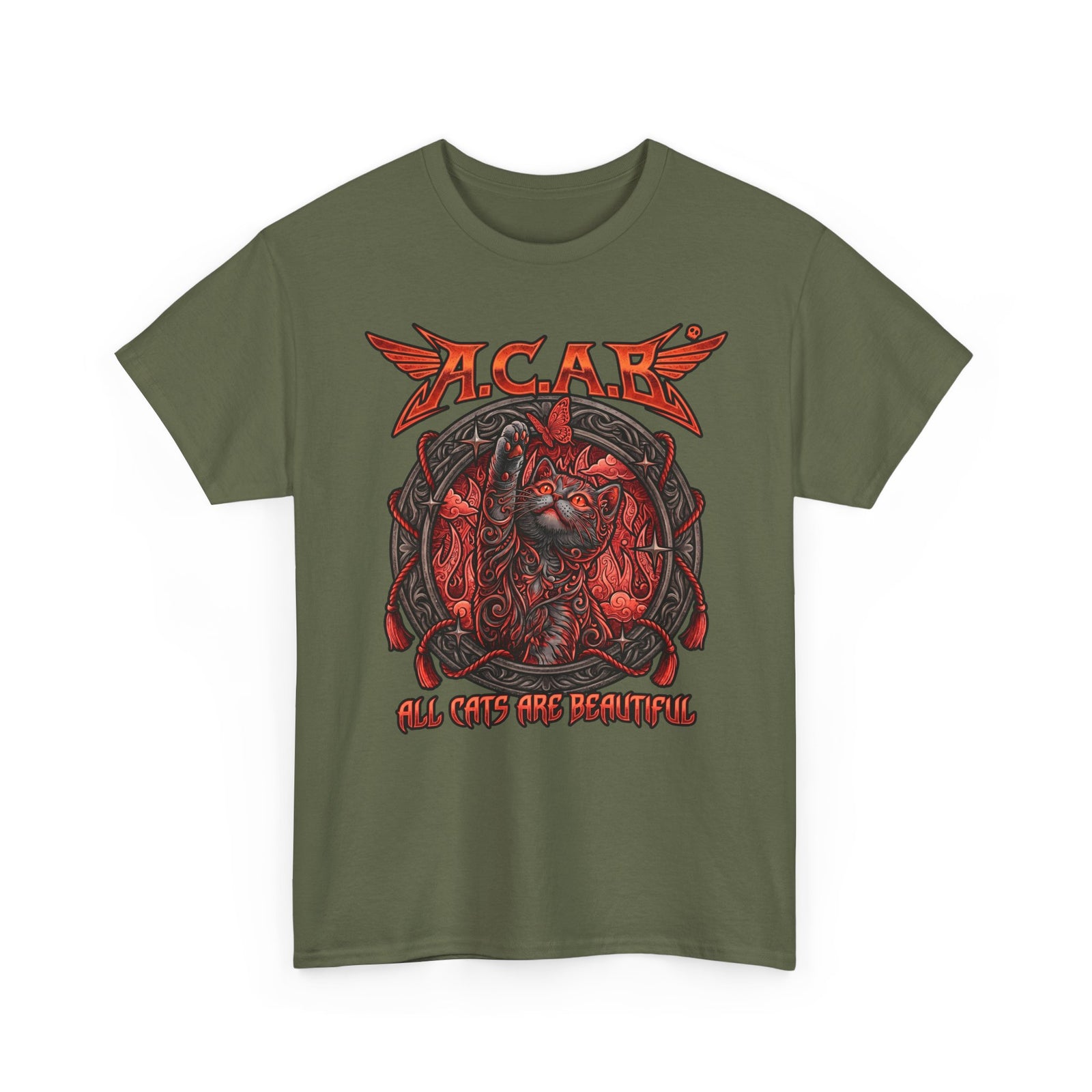 ACAB All Cats Are Beautiful T-Shirt — Heavy Metal Punk Feline Graphic Tee