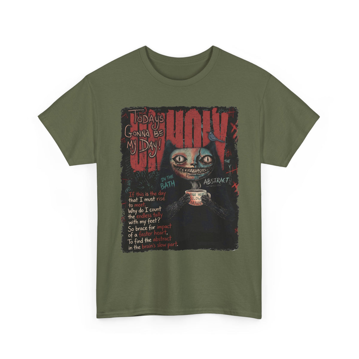 Today's Gonna Be My Day Unholy Creepy Cat T-Shirt — Edgy Dark Aesthetic Shirt